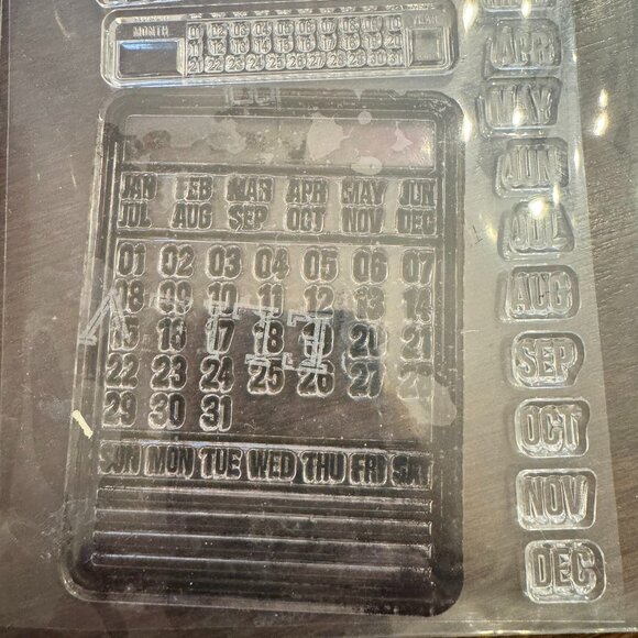 Pocket Calendar Clear Unmounted Stamp Set - Picture 3 of 3